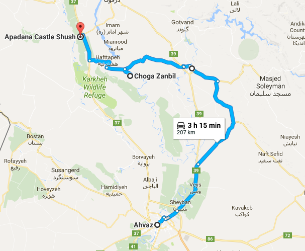 Map picture of Shush & Shushtar ِDaily Tour  tour